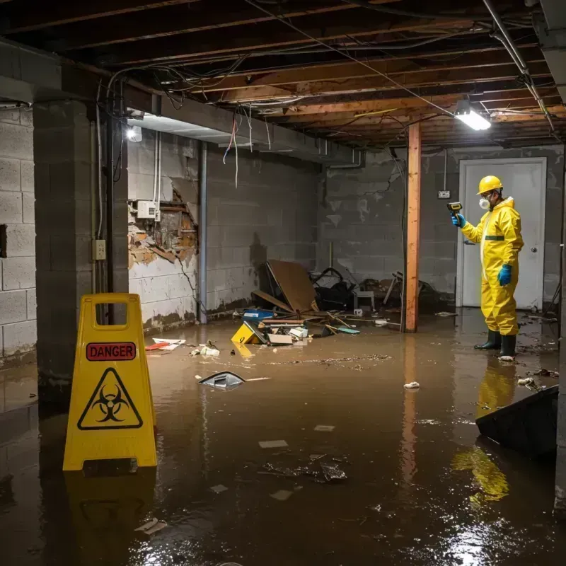 Flooded Basement Electrical Hazard in Prairie du Chien, WI Property